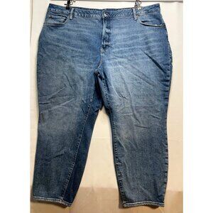 Old Navy jeans womens 26 high rise curvy OG straight 46 x 27 blue work
